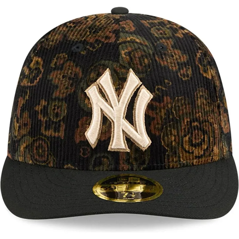 cap-zaobljena-black-ajustada-59fifty-low-profile-floral-cord-three-looms-printed-corduroy-new-york-yankees-mlb-new-era