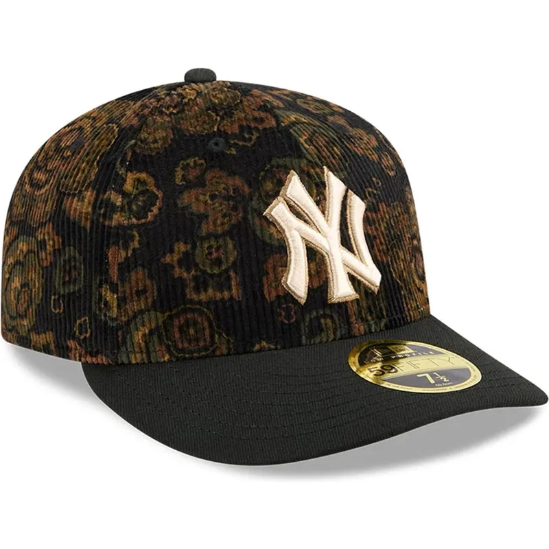 cap-zaobljena-black-ajustada-59fifty-low-profile-floral-cord-three-looms-printed-corduroy-new-york-yankees-mlb-new-era