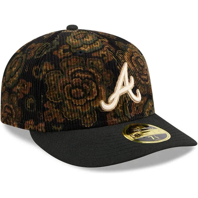 cap-zaobljena-black-ajustada-59fifty-low-profile-floral-cord-three-looms-printed-corduroy-atlanta-braves-mlb-new-era