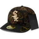 cap-zaobljena-black-ajustada-59fifty-low-profile-floral-cord-three-looms-printed-corduroy-chicago-white-sox-mlb-new-era