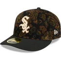 kape-zaobljena-crna-prilagoden-59fifty-low-profile-floral-cord-three-looms-printed-corduroy-chicago-white-sox-mlb-new-era