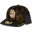 kape-zaobljena-crna-prilagoden-59fifty-low-profile-floral-cord-three-looms-printed-corduroy-san-diego-padres-mlb-new-era