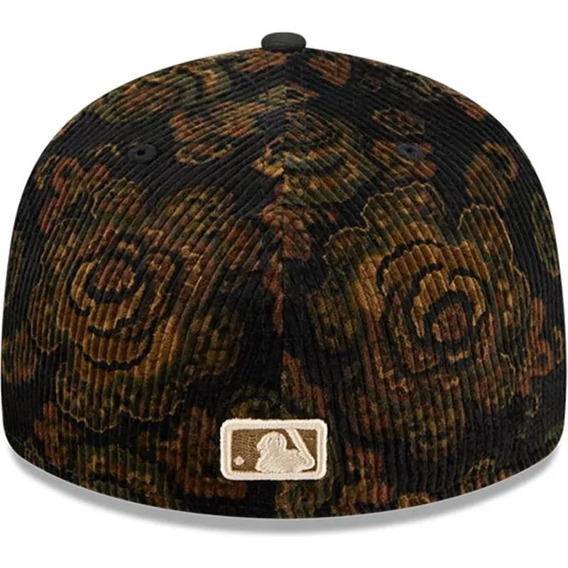 kape-zaobljena-crna-prilagoden-59fifty-low-profile-floral-cord-three-looms-printed-corduroy-san-diego-padres-mlb-new-era