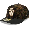 kape-zaobljena-crna-prilagoden-59fifty-low-profile-floral-cord-three-looms-printed-corduroy-san-diego-padres-mlb-new-era