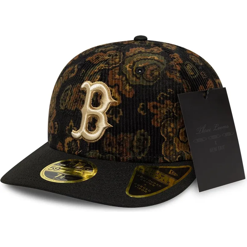 cap-zaobljena-black-ajustada-59fifty-low-profile-floral-cord-three-looms-printed-corduroy-boston-red-sox-mlb-new-era cap-zaobljena-black-ajustada-59fifty-low-profile-floral-cord-three-looms-printed-corduroy-boston-red-sox-mlb-new-era