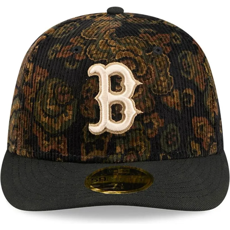 cap-zaobljena-black-ajustada-59fifty-low-profile-floral-cord-three-looms-printed-corduroy-boston-red-sox-mlb-new-era cap-zaobljena-black-ajustada-59fifty-low-profile-floral-cord-three-looms-printed-corduroy-boston-red-sox-mlb-new-era