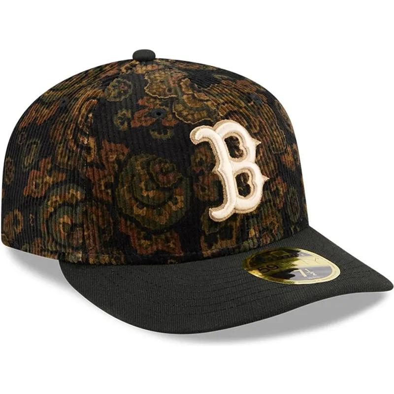 cap-zaobljena-black-ajustada-59fifty-low-profile-floral-cord-three-looms-printed-corduroy-boston-red-sox-mlb-new-era cap-zaobljena-black-ajustada-59fifty-low-profile-floral-cord-three-looms-printed-corduroy-boston-red-sox-mlb-new-era