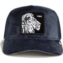 kapa-zaobljena-mornarsko-plava-snapback-king-lion-velour-the-farm-goorin-bros
