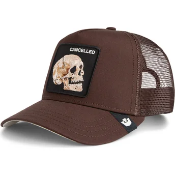 Kapa zaobljena smeđa snapback The Cancelled Skull Grit The Farm Goorin Bros.