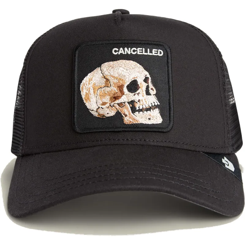 kapa-zaobljena-crna-snapback-the-cancelled-skull-grit-the-farm-goorin-bros