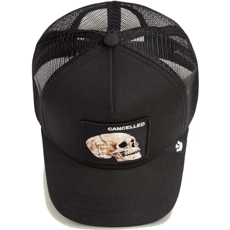 kapa-zaobljena-crna-snapback-the-cancelled-skull-grit-the-farm-goorin-bros