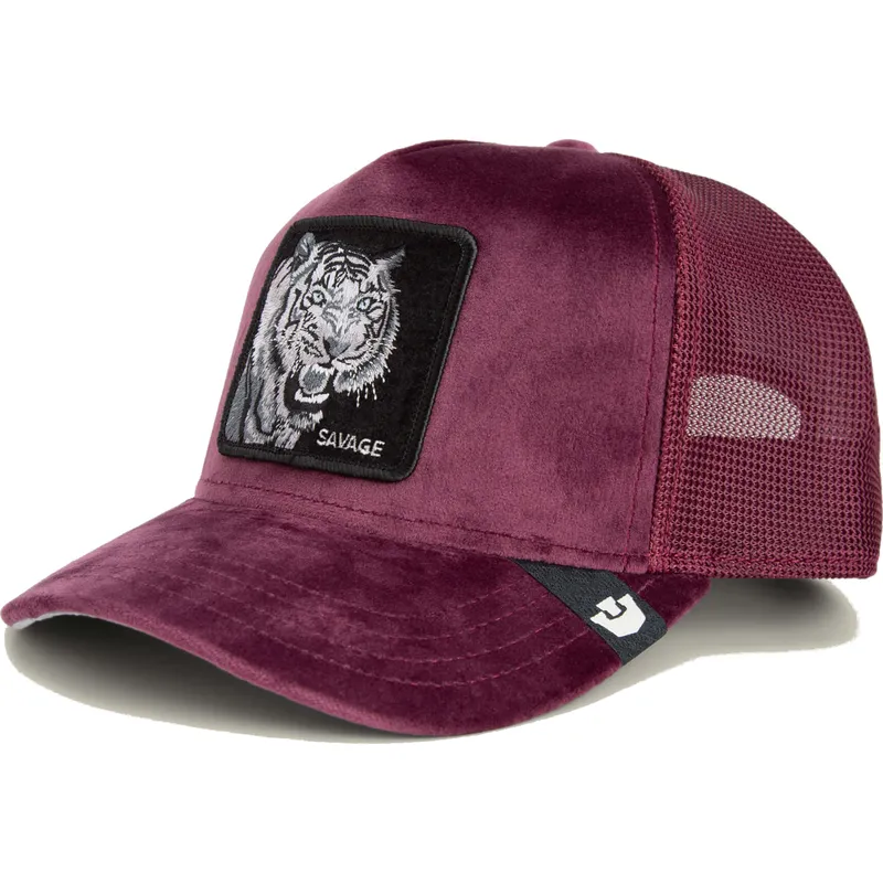 kapa-zaobljena-crvena-snapback-savage-tiger-velour-the-farm-goorin-bros