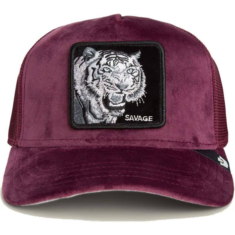 kapa-zaobljena-crvena-snapback-savage-tiger-velour-the-farm-goorin-bros