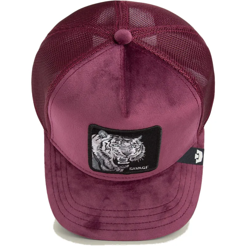 kapa-zaobljena-crvena-snapback-savage-tiger-velour-the-farm-goorin-bros