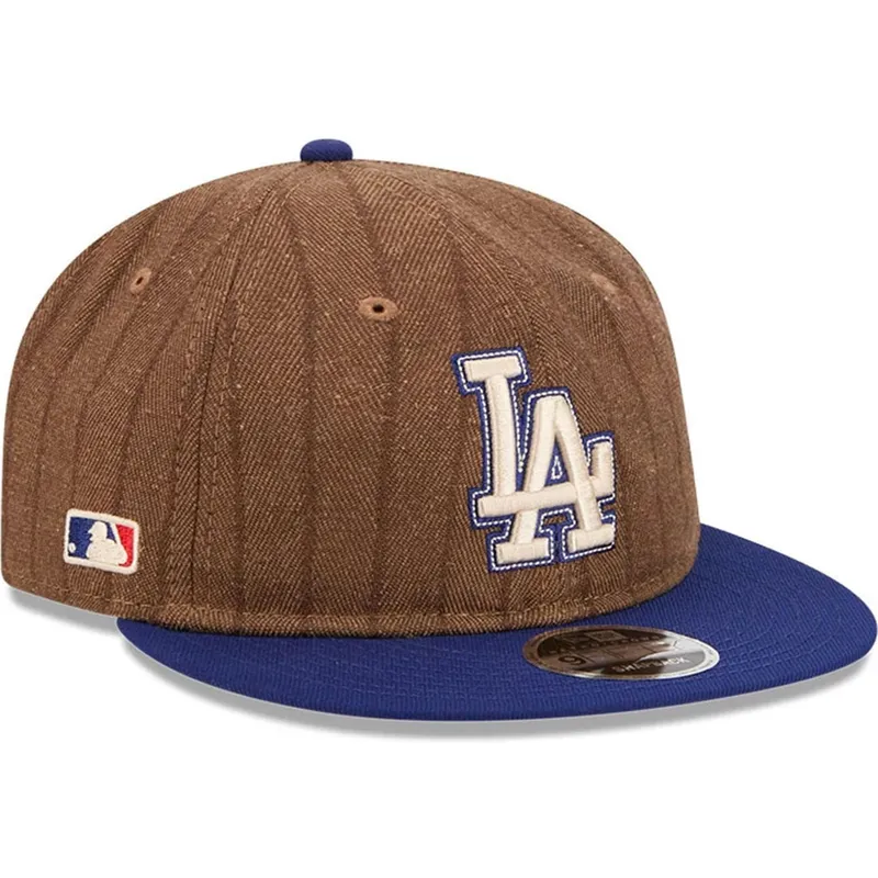 kapa-ravna-smeda-podesiv-9fifty-retro-crown-wool-pinstripe-los-angeles-dodgers-mlb-new-era