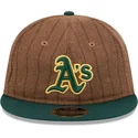 kapa-ravna-smeda-podesiv-9fifty-retro-crown-wool-pinstripe-oakland-athletics-mlb-new-era