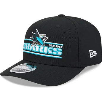 Kapa zaobljena crna snapback 9SEVENTY Stretch Snap Stated San Jose Sharks NHL New Era