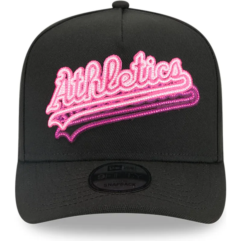 kapa-zaobljena-crna-snapback-9fifty-a-frame-neon-oakland-athletics-mlb-new-era kapa-zaobljena-crna-snapback-9fifty-a-frame-neon-oakland-athletics-mlb-new-era