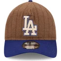 kape-zaobljena-smeda-podesiva-traka-9twenty-a-frame-wool-pinstripe-los-angeles-dodgers-mlb-new-era