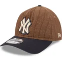 cap-zaobljena-brown-adjustable-strap-9twenty-a-frame-wool-pinstripe-new-york-yankees-mlb-new-era