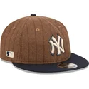 kape-ravna-smeda-podesiva-traka-9fifty-retro-crown-wool-pinstripe-new-york-yankees-mlb-new-era