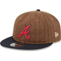 kape-ravna-smeda-podesiva-traka-9fifty-retro-crown-wool-pinstripe-atlanta-braves-mlb-new-era