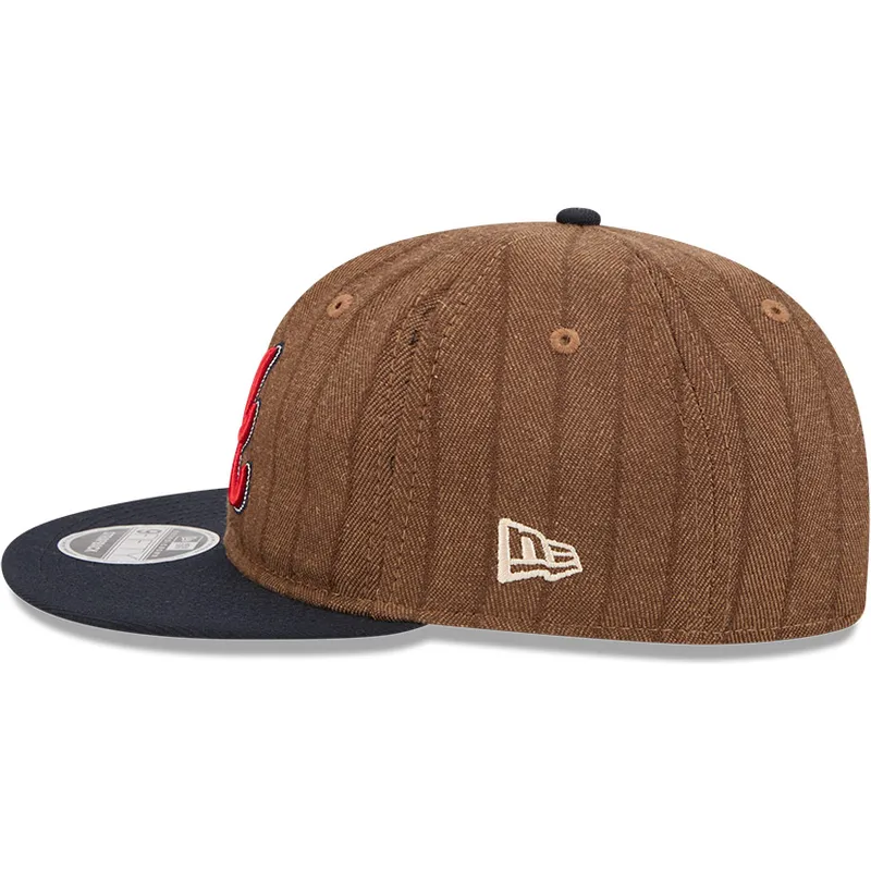 kape-ravna-smeda-podesiva-traka-9fifty-retro-crown-wool-pinstripe-atlanta-braves-mlb-new-era