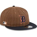 cap-ravna-brown-adjustable-strap-9fifty-retro-crown-wool-pinstripe-detroit-tigers-mlb-new-era