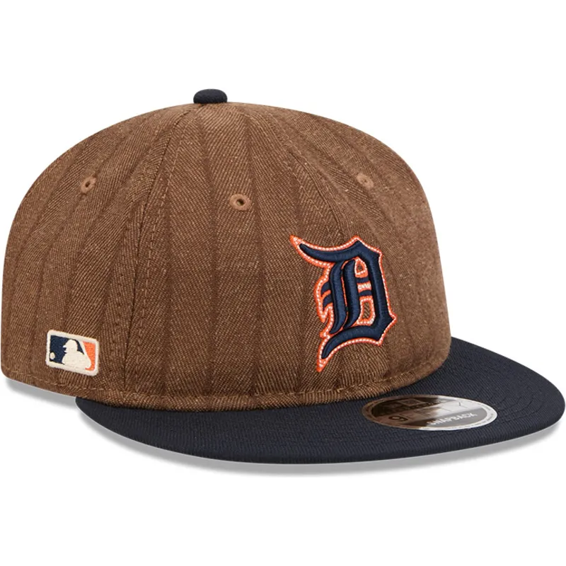 cap-ravna-brown-adjustable-strap-9fifty-retro-crown-wool-pinstripe-detroit-tigers-mlb-new-era