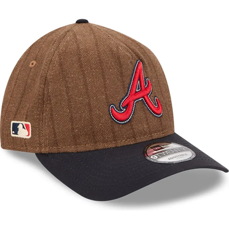 kapa-zaobljena-smeda-podesiv-9twenty-a-frame-wool-pinstripe-atlanta-braves-mlb-new-era