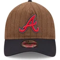 kapa-zaobljena-smeda-podesiv-9twenty-a-frame-wool-pinstripe-atlanta-braves-mlb-new-era