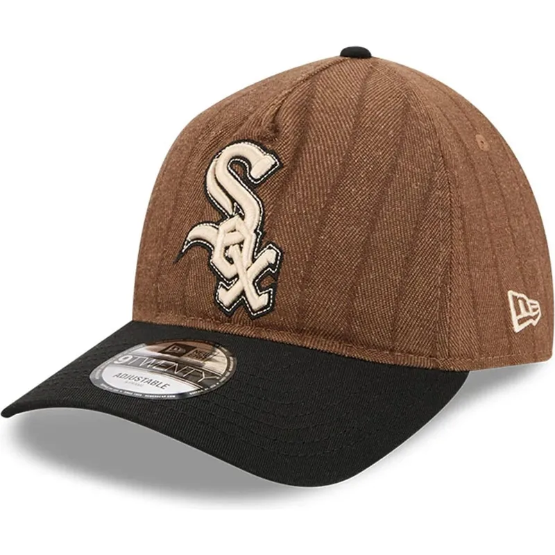 kapa-zaobljena-smeda-podesiv-9twenty-a-frame-wool-pinstripe-chicago-white-sox-mlb-new-era