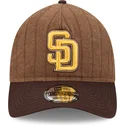 kape-zaobljena-smeda-podesiva-traka-9twenty-a-frame-wool-pinstripe-san-diego-padres-mlb-new-era