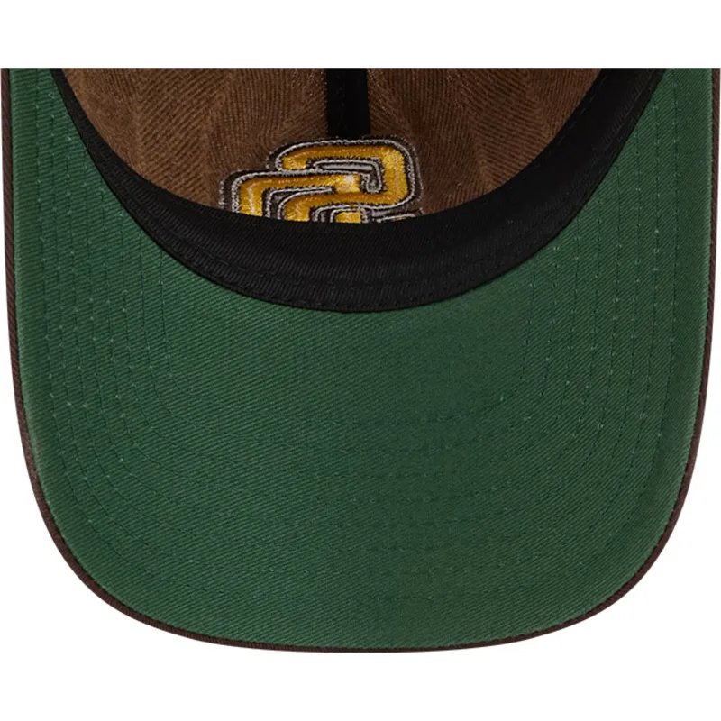 kape-zaobljena-smeda-podesiva-traka-9twenty-a-frame-wool-pinstripe-san-diego-padres-mlb-new-era