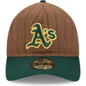 kapa-zaobljena-smeda-podesiv-9twenty-a-frame-wool-pinstripe-oakland-athletics-mlb-new-era