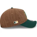 kape-zaobljena-smeda-podesiva-traka-9twenty-a-frame-wool-pinstripe-oakland-athletics-mlb-new-era
