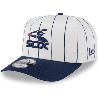Cap zaobljena white snapback 9FIFTY A Frame Satin Pinstripe Chicago White Sox MLB New Era