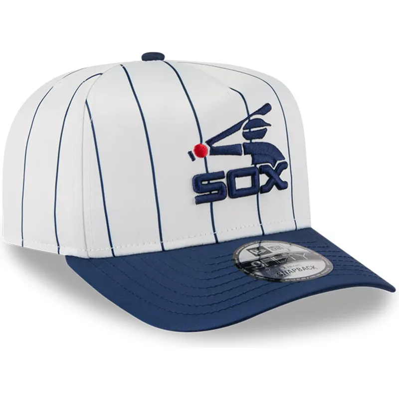 kapa-zaobljena-bijela-snapback-9fifty-a-frame-satin-pinstripe-chicago-white-sox-mlb-new-era kapa-zaobljena-bijela-snapback-9fifty-a-frame-satin-pinstripe-chicago-white-sox-mlb-new-era
