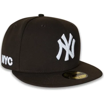 Cap ravna brown ajustada 59FIFTY NYC Side New York Yankees MLB New Era