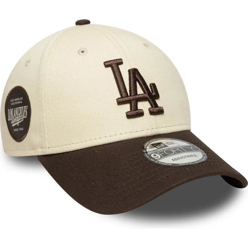 kapa-zaobljena-smeda-podesiv-9forty-side-patch-los-angeles-dodgers-mlb-new-era