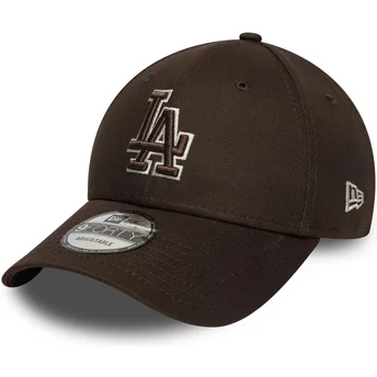 Kapa zaobljena smeđa podesiv 9FORTY Outline Los Angeles Dodgers MLB New Era