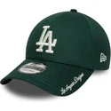cap-zaobljena-green-adjustable-strap-9forty-visor-script-los-angeles-dodgers-mlb-new-era
