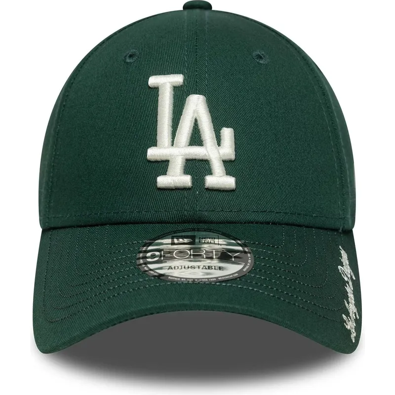 kapa-zaobljena-zelena-podesiv-9forty-visor-script-los-angeles-dodgers-mlb-new-era