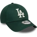 kape-zaobljena-zelena-podesiva-traka-9forty-visor-script-los-angeles-dodgers-mlb-new-era