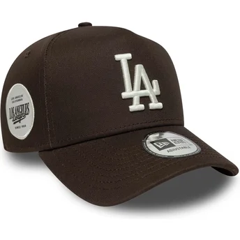 New Era Curved Brim 9FORTY E Frame Side Patch Los Angeles Dodgers MLB Brown Snapback Cap