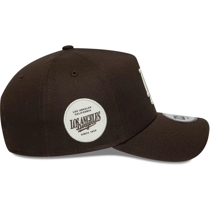 cap-zaobljena-brown-snapback-9forty-e-frame-side-patch-los-angeles-dodgers-mlb-new-era
