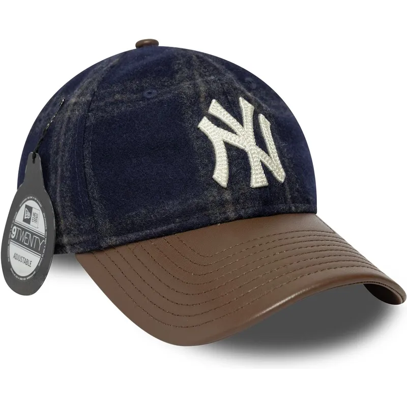cap-zaobljena-multicolor-adjustable-strap-9twenty-img-loden-leather-new-york-yankees-mlb-new-era