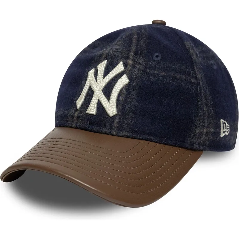 cap-zaobljena-multicolor-adjustable-strap-9twenty-img-loden-leather-new-york-yankees-mlb-new-era