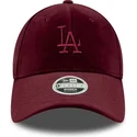 kapa-zaobljena-crvena-podesiv-9forty-velour-los-angeles-dodgers-mlb-new-era