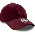 kapa-zaobljena-crvena-podesiv-9forty-velour-los-angeles-dodgers-mlb-new-era